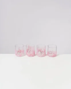 Alegria Glas klein rosa 4er-Set