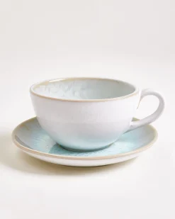 Areia Teetasse & Untertasse groß classic azur 6er-Set