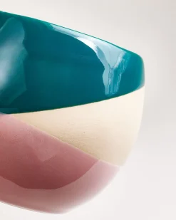 Bica Tasse groß dunkelgrün sand rosa
