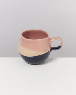 Bica Tasse klein rosa sand dunkelblau 4er-Set