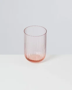 Joia Glas klein riffled Blush Spark mix 4er-Set