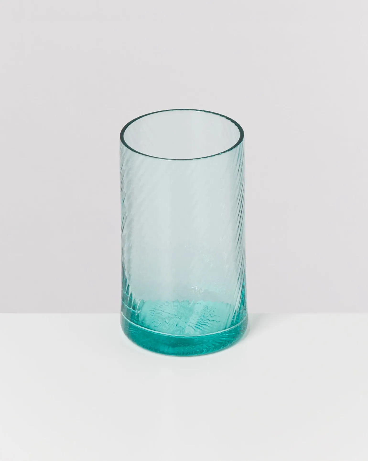 Leiria Glas klein riffled grün 6er-Set