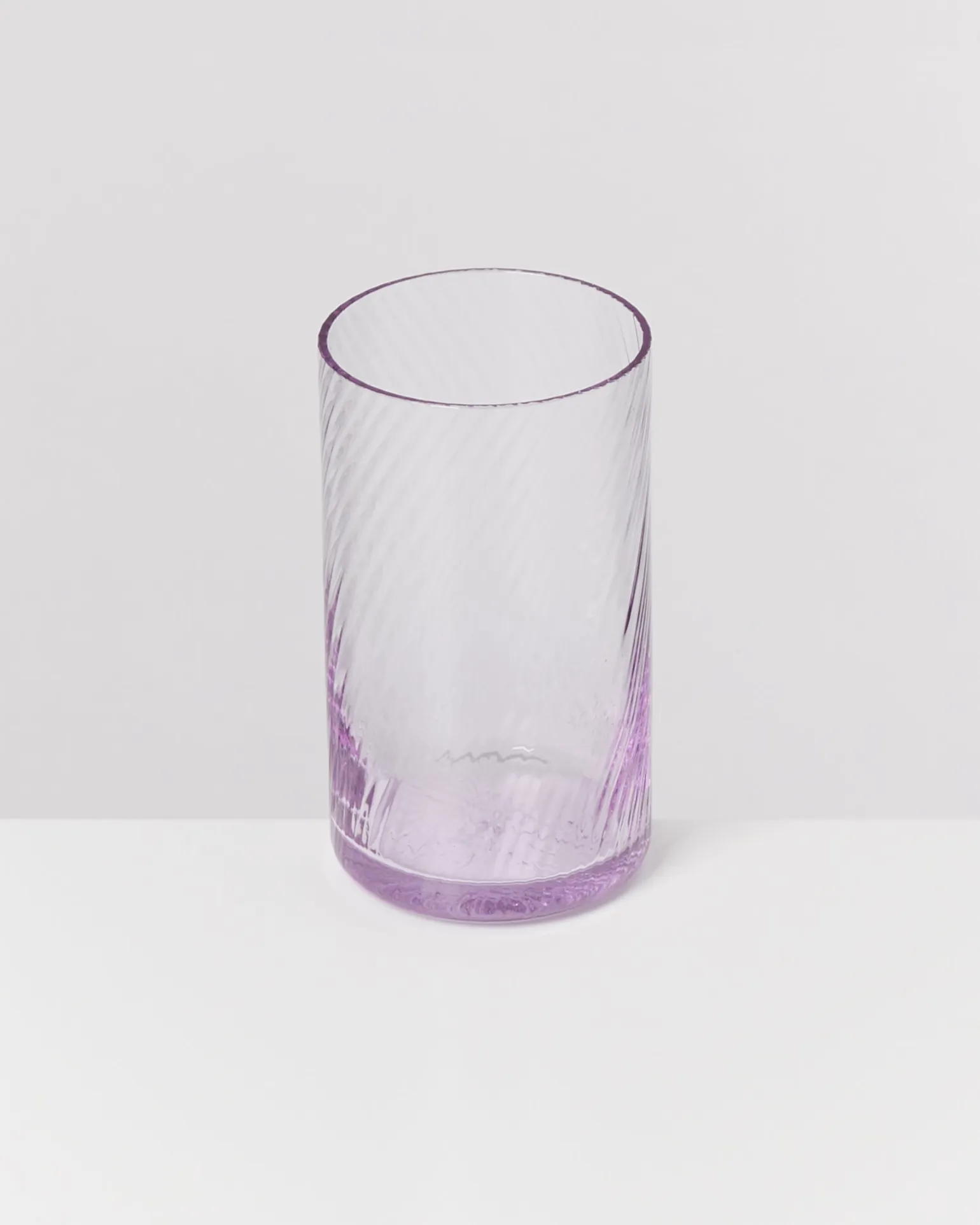 Leiria Glas klein riffled lila 6er-Set