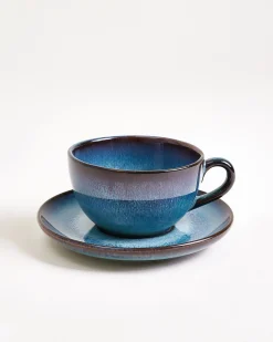 Madeira Cappuccinotasse classic grünblau