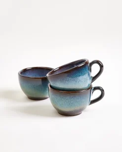 Madeira Espressotasse & Espressountertasse classic grünblau 6er-Set