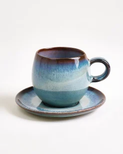 Madeira Untertasse klein grünblau