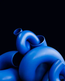 MaM x Ju Schnee Vase L blau