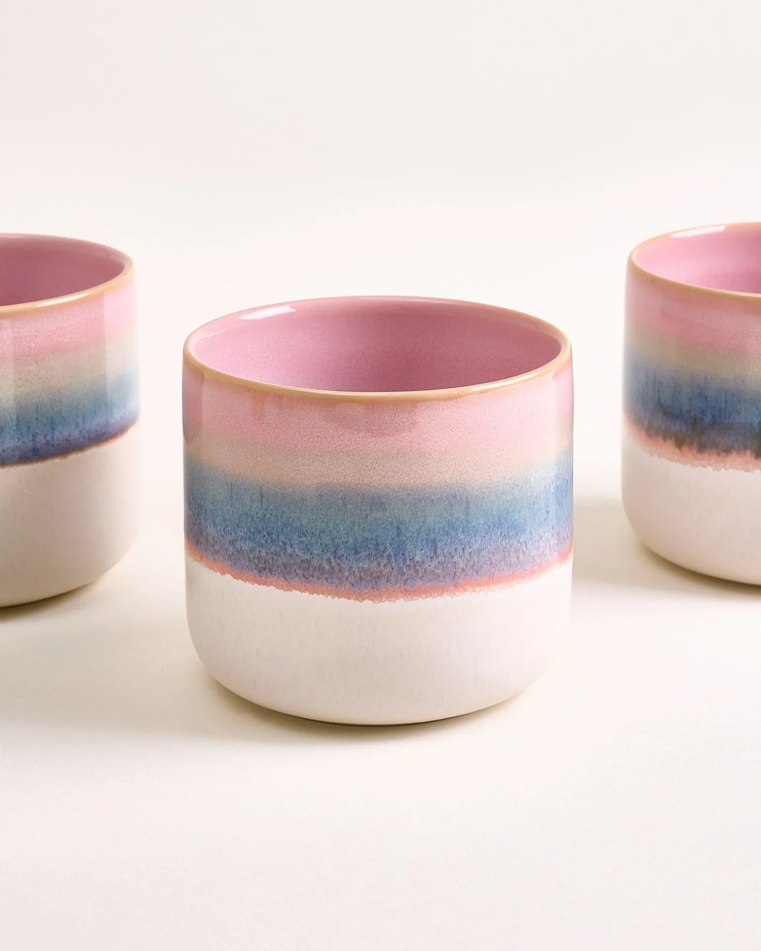 Nódoa Becher groß dipped rosa blau