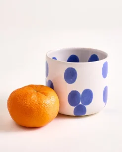 Nódoa Becher groß gepunktet blau 4er-Set