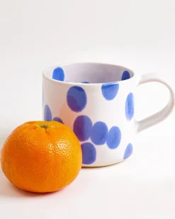 Nódoa Tasse groß gepunktet blau 6er-Set