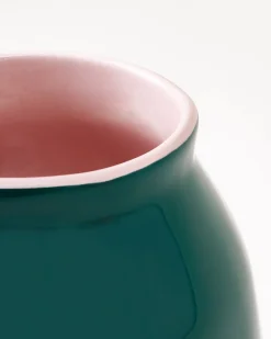 Sombra Vase M dunkelgrün rosé